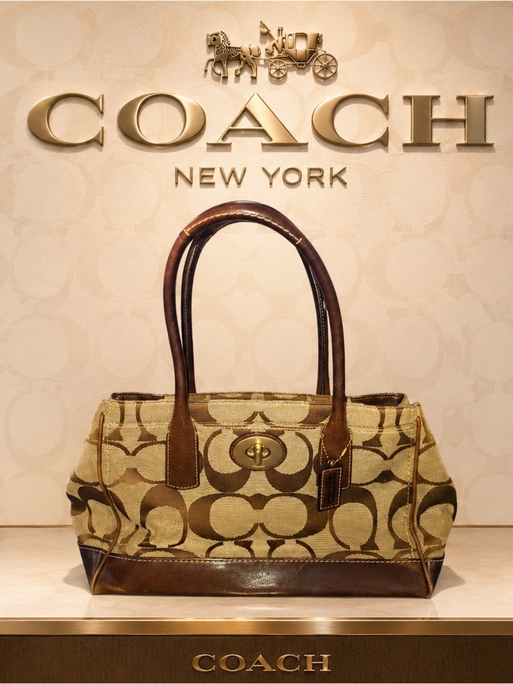 Coach Hamptons Madeline Signature Satchel Bag E0826-12463 - Picture 16 of 16